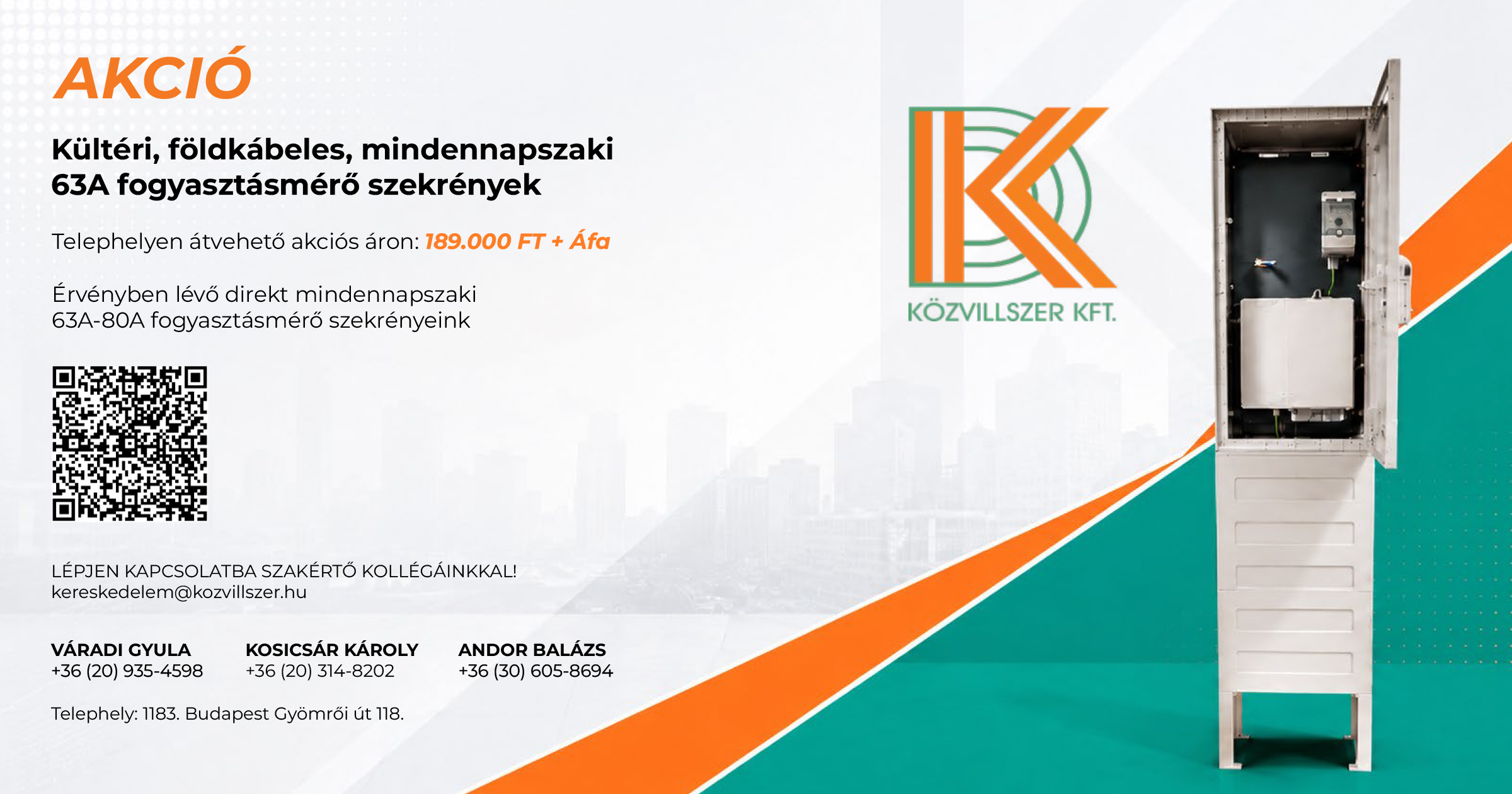 KZV-popup_akcio63A Kültéri, földkábeles, mindennapszaki 63A fogyasztásmérő szekrények most kiemelt áron